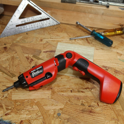 BLACK & DECKER® 6-Volt Screwdriver - This rechargeable drill and screwdriver is a powerful, compact tool that provides a choice between high and low speed drilling. It features an ergonomically-shaped body for easy gripping and a handle that locks in three different positions for various operating conditions.  It includes an integrated LED light and a 6-volt battery. 